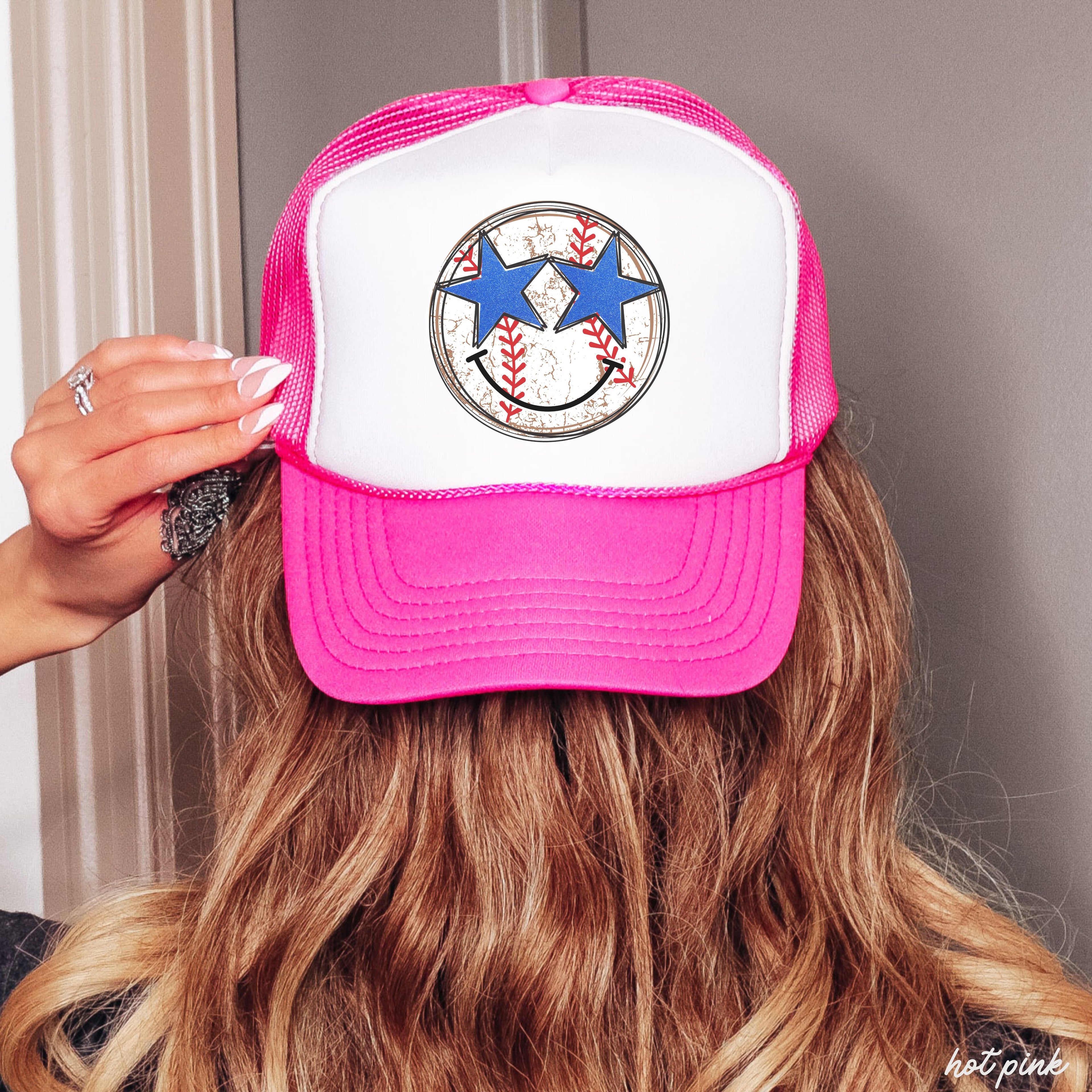 Baseball Star Eyes Trucker Hat *9 Colors